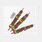 Kebab- oder kabob-Cartoon-Abbildung Fleecedecke (Vorderseite (Horizontal))