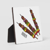 Kebab- oder kabob-Cartoon-Abbildung Fotoplatte (Vorderseite)