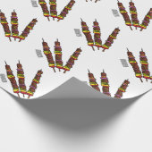 Kebab- oder kabob-Cartoon-Abbildung Geschenkpapier (Ecke)