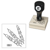 Kebab- oder kabob-Cartoon-Abbildung Gummistempel (Stempel)