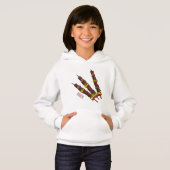 Kebab- oder kabob-Cartoon-Abbildung Hoodie (Vorne ganz)