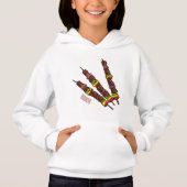 Kebab- oder kabob-Cartoon-Abbildung Hoodie (Vorderseite)