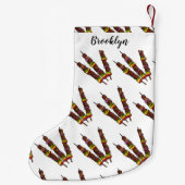 Kebab- oder kabob-Cartoon-Abbildung Kleiner Weihnachtsstrumpf (Rückseite)