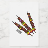 Kebab- oder kabob-Cartoon-Abbildung Lebensmitteletikett (Einzelnes Label)