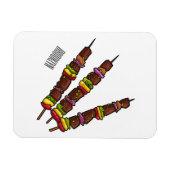 Kebab- oder kabob-Cartoon-Abbildung Magnet (Horizontal)