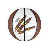 Kebab- oder kabob-Cartoon-Abbildung Mini Basketball (Vertikal)