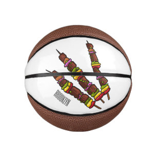 Kebab- oder kabob-Cartoon-Abbildung Mini Basketball