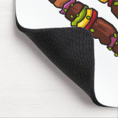 Kebab- oder kabob-Cartoon-Abbildung Mousepad (Ecke)