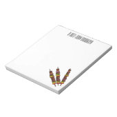 Kebab- oder kabob-Cartoon-Abbildung Notizblock (Rotiert)