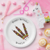 Kebab- oder kabob-Cartoon-Abbildung Pappteller (Party)