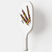 Kebab- oder kabob-Cartoon-Abbildung Pickleball Schläger (Links)