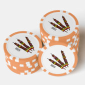 Kebab- oder kabob-Cartoon-Abbildung Pokerchips (Stapel)