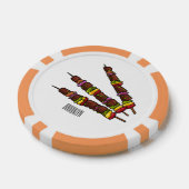 Kebab- oder kabob-Cartoon-Abbildung Pokerchips (Einzeln)