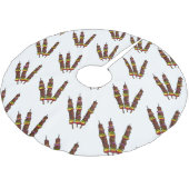 Kebab- oder kabob-Cartoon-Abbildung Polyester Weihnachtsbaumdecke (Schrägansicht)