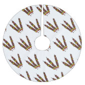 Kebab- oder kabob-Cartoon-Abbildung Polyester Weihnachtsbaumdecke (Vorderseite)