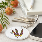 Kebab- oder kabob-Cartoon-Abbildung Schlüsselanhänger (Vorderseite rechts)