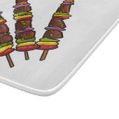 Kebab- oder kabob-Cartoon-Abbildung Schneidebrett (Ecke)