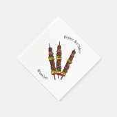 Kebab- oder kabob-Cartoon-Abbildung Serviette (Ecke)