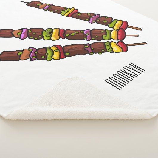 Kebab- oder kabob-Cartoon-Abbildung Sherpadecke (3/4)