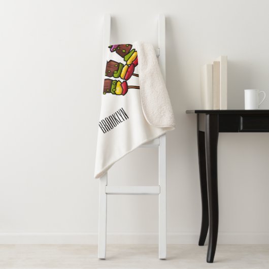 Kebab- oder kabob-Cartoon-Abbildung Sherpadecke (Beispiel)