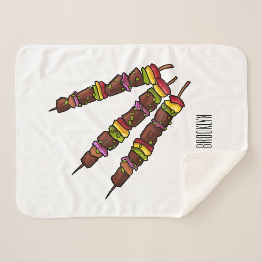 Kebab- oder kabob-Cartoon-Abbildung Sherpadecke (Vorderseite (Horizontal))