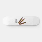 Kebab- oder kabob-Cartoon-Abbildung Skateboard (Horizontal)