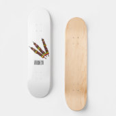 Kebab- oder kabob-Cartoon-Abbildung Skateboard (Vorderseite)