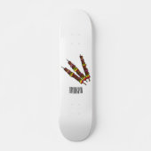 Kebab- oder kabob-Cartoon-Abbildung Skateboard (Vorne)