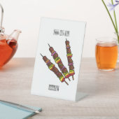 Kebab- oder kabob-Cartoon-Abbildung Sockelschild (In SItu)