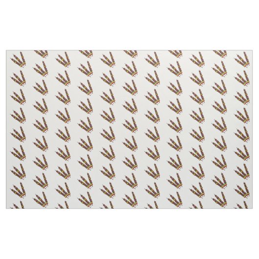 Kebab- oder kabob-Cartoon-Abbildung Stoff (Fat Quarter (45,7 x 55,9 cm))
