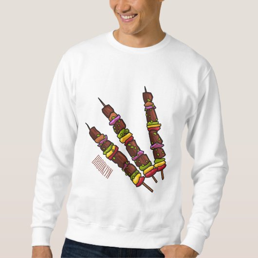 Kebab- oder kabob-Cartoon-Abbildung Sweatshirt (Vorderseite)