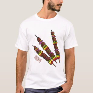 Kebab- oder kabob-Cartoon-Abbildung T-Shirt