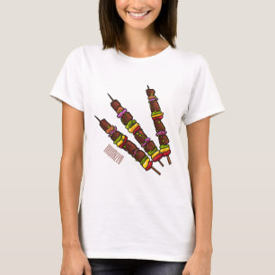 Kebab- oder kabob-Cartoon-Abbildung T-Shirt