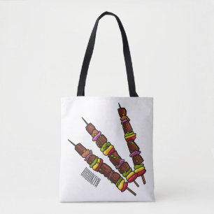 Kebab- oder kabob-Cartoon-Abbildung Tasche