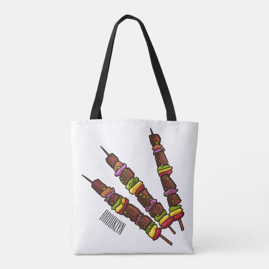 Kebab- oder kabob-Cartoon-Abbildung Tasche (Rückseite)