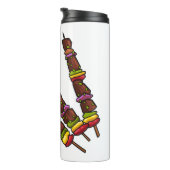 Kebab- oder kabob-Cartoon-Abbildung Thermosbecher (Nach rechts gedreht)