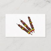 Kebab- oder kabob-Cartoon-Abbildung Visitenkarte (Rückseite)