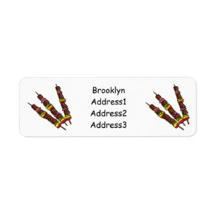 Kebab or kabob cartoon illustration