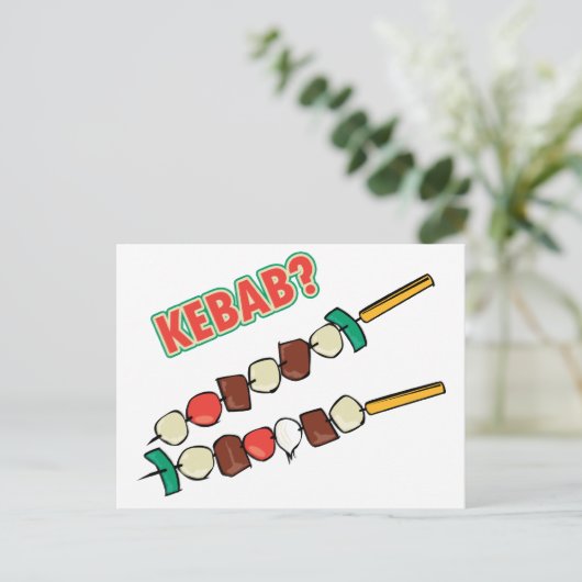 Kebab? Postkarte (Stehend Vorderseite)