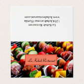 Kebab Restaurant Modern Visitenkarten (Außenseite Aufgefaltet)