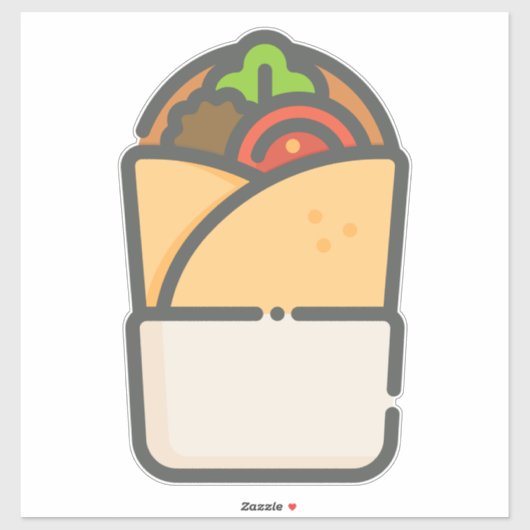 Kebab Sticker – Fun Street‑Food Illustration (Blatt)