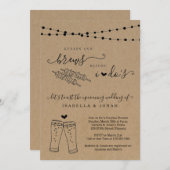 Kebabs & Brews bevor ich das Paare-Brautparty mach Einladung (Vorne/Hinten)