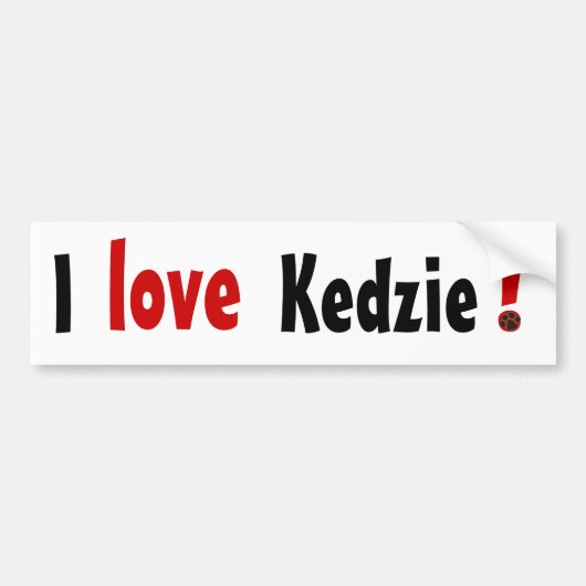 Kedzie, Liebe, I! Autoaufkleber (Vorne)