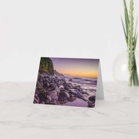 Ke'e Beach bei Sunrise, Kauai, Hawaii (Vorderseite)