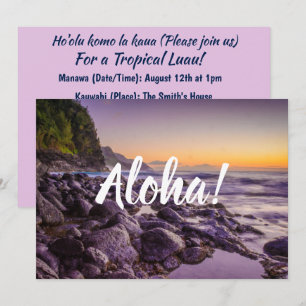 Ke'e Beach bei Sunrise, Kauai, Hawaii Einladung