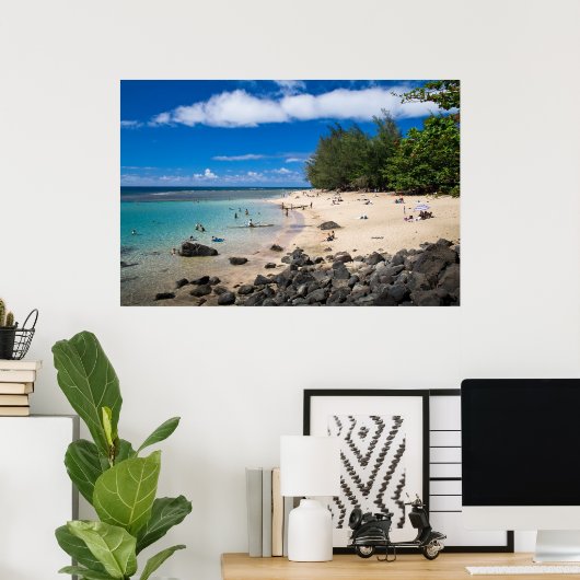 Ke'e Beach, Kaua'i Poster (Heimbüro)