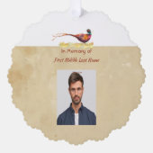 Keeepsake Memorial Photo Invite Pheasant Bird Art Ornament Karte (Vorderseite)