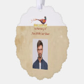 Keeepsake Memorial Photo Invite Pheasant Bird Art Ornament Karte (Links)