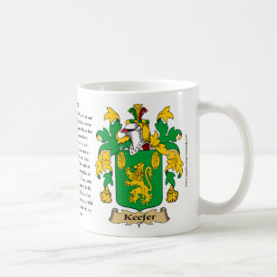 Keefer, der Ursprung, die Bedeutung und das Wappen Kaffeetasse