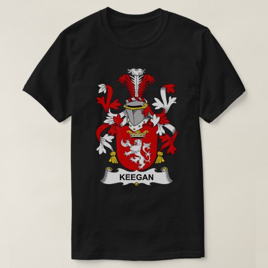 Keegan Coat of Arms - Familienwappen T - Shirt (Design vorne)